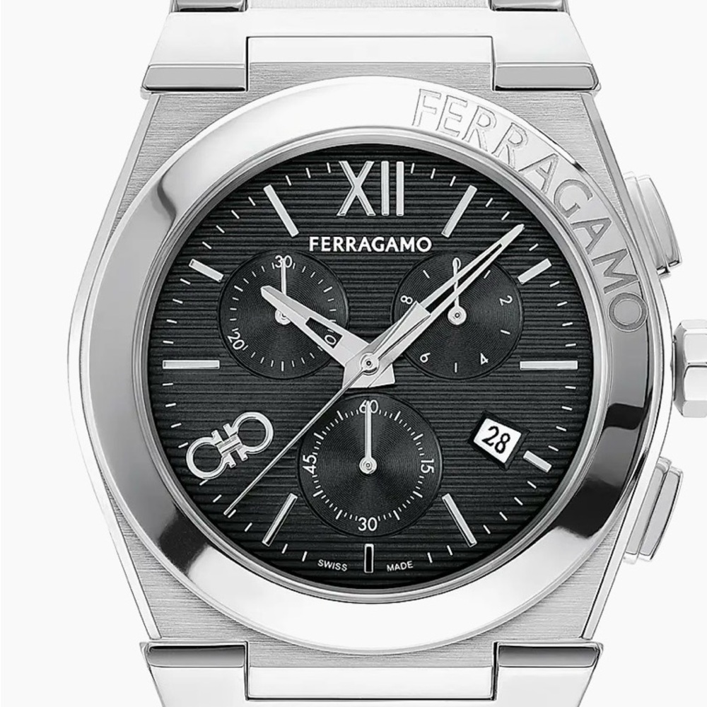 Salvatore Ferragamo Blue Dial Silver Men's Watch